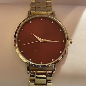 NWT INC International Concepts gold red dial watch